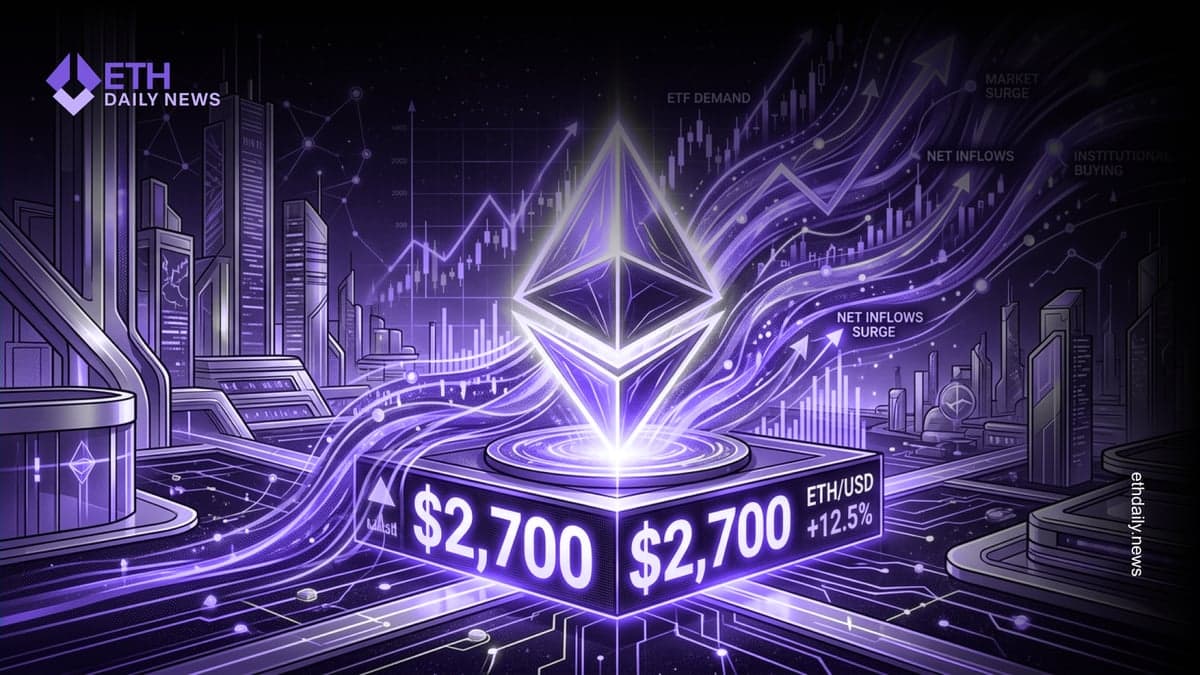 Ethereum Holds Near $2,700 as ETF Demand Returns